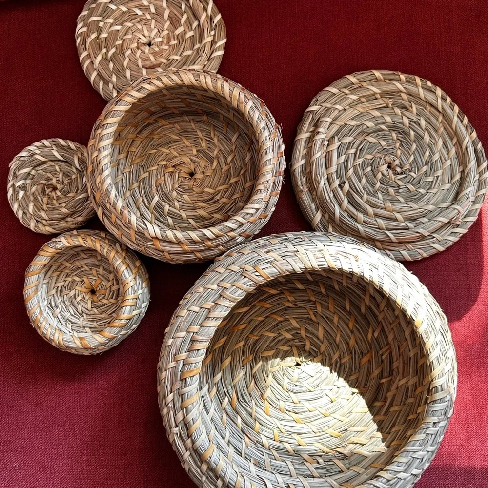 Handwoven Natural Basket Set 3